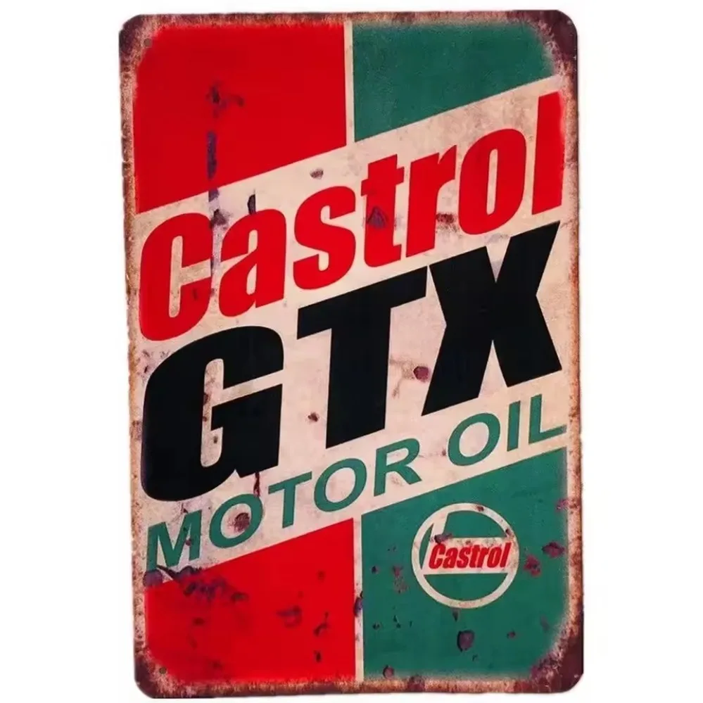 Vintage'owa blaszana tabliczka – Castrol Oil Gtx recenzja i cena