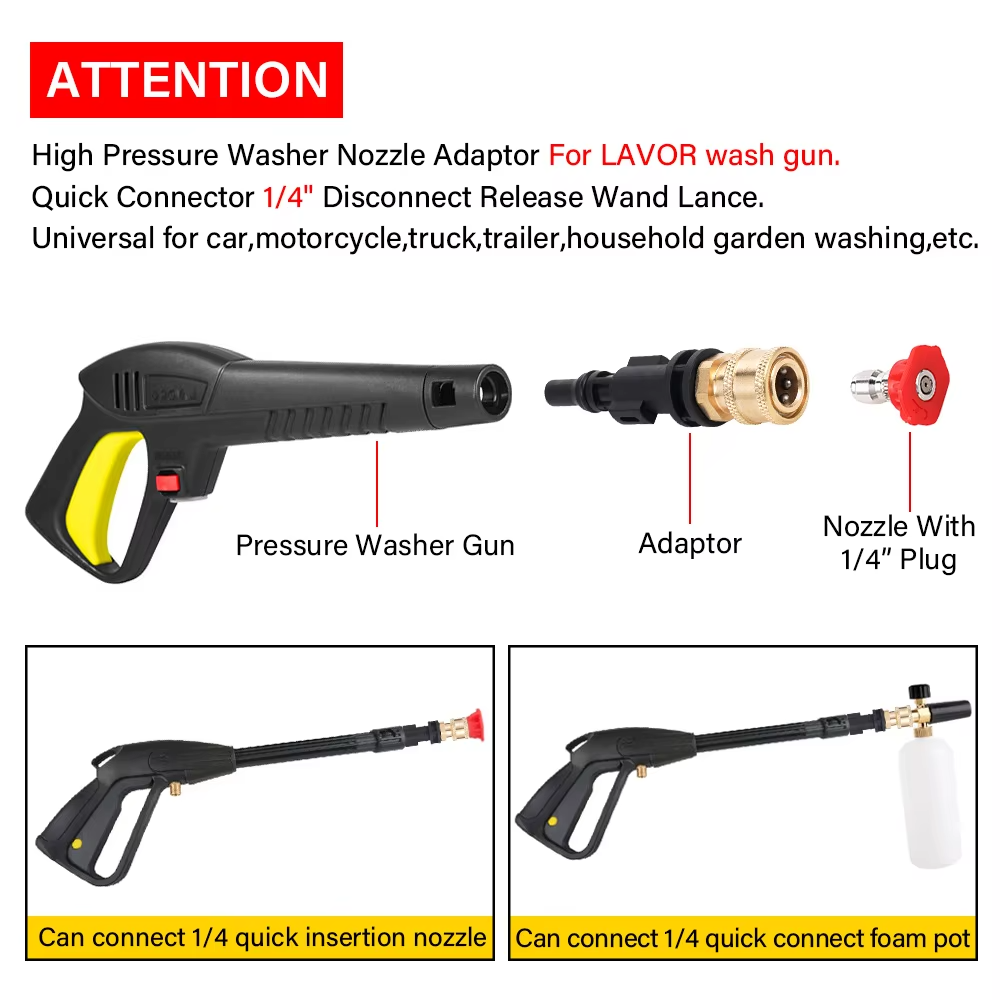 Szybkozłączka 1/4 do myjki wys – Pressure Washer Foam Gun recenzja i cena
