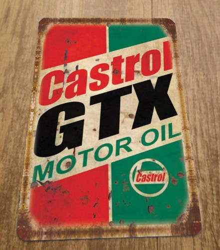 Vintage Metalowy Znak Ścienny  – Castrol Oil Gtx recenzja i cena